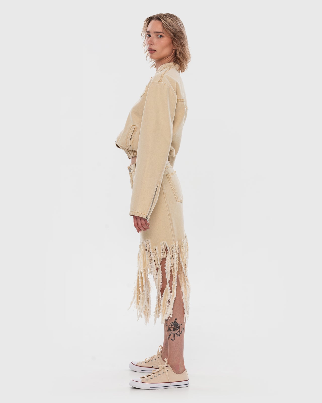 Buy Brandless Denim Blouson Jacket – Outerwear by Ksenia Schnaider | Ethical & Sustainable Fashion
