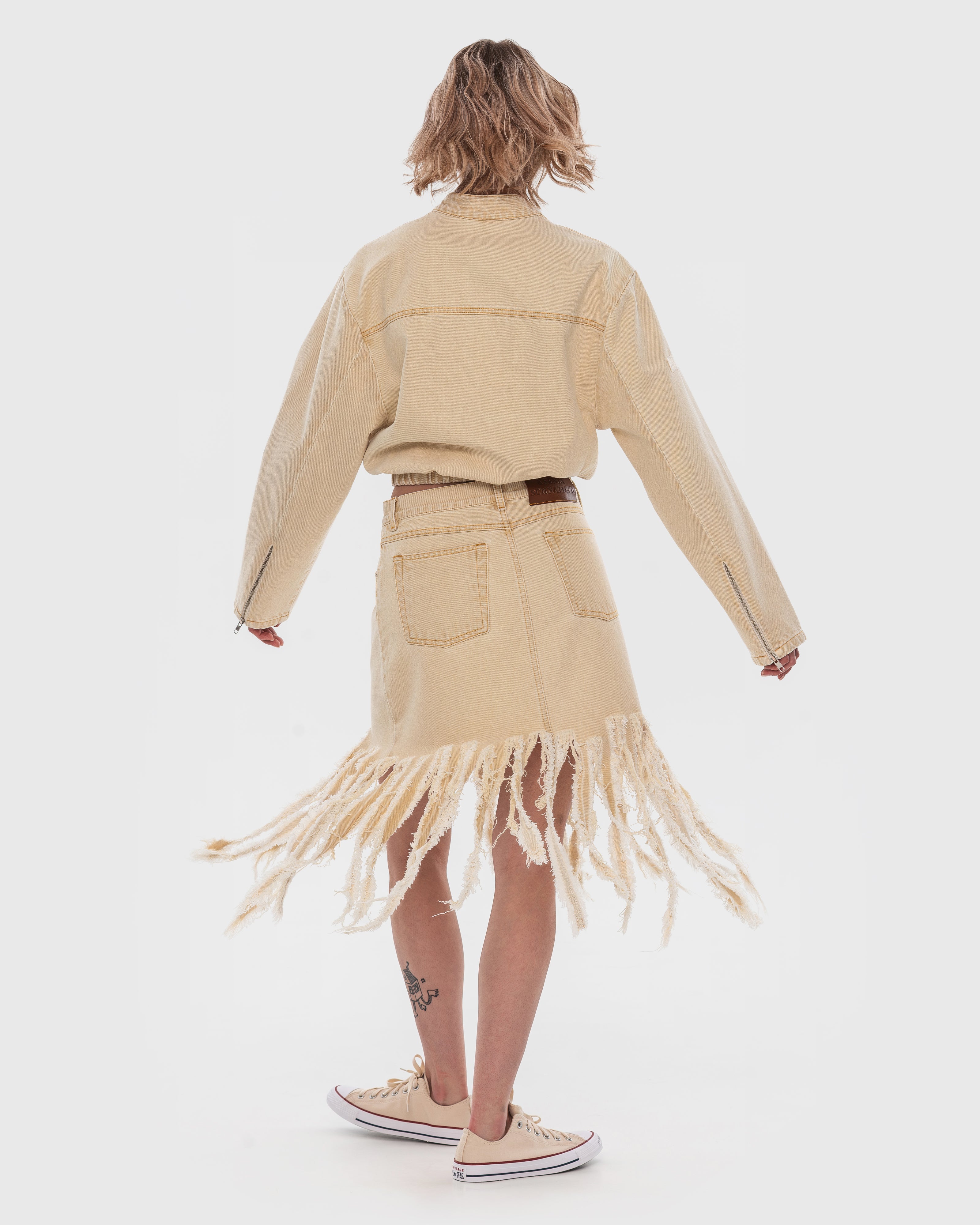Brandless Midi Denim Medusa Skirt - KSENIASCHNAIDER