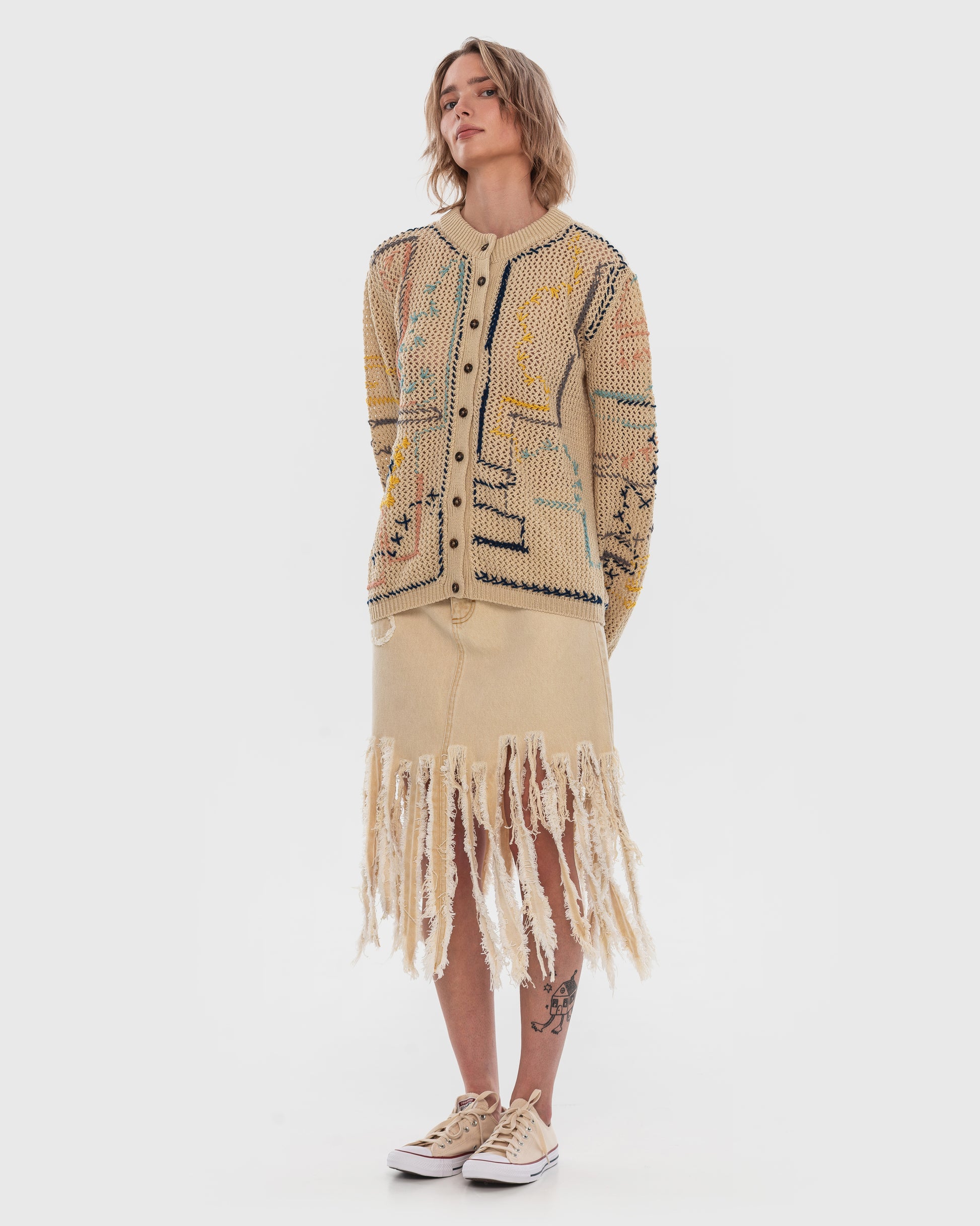 Buy Doodle Crochet Cardigan – Tops by Ksenia Schnaider | Ethical & Sustainable Fashion
