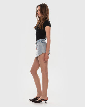 Buy Denim Mini Skort – Bottoms by Ksenia Schnaider | Ethical & Sustainable Fashion