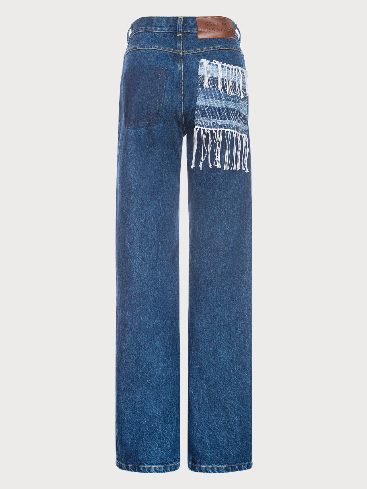Jeans with Denim Rug Detail