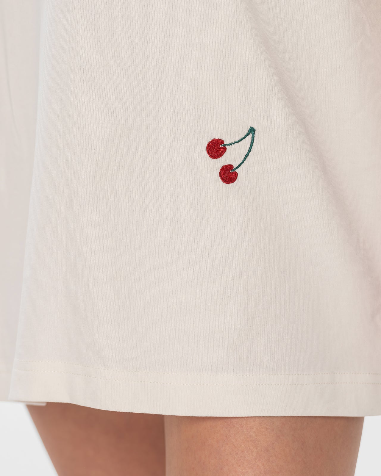 Buy T-Shirt with Embroidered Cherry – Tops by Ksenia Schnaider | Ethical & Sustainable Fashion