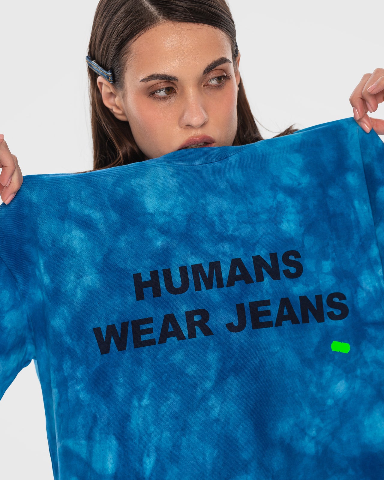 Buy Tie Dye T-Shirt Humans Wear Jeans – Tops by Ksenia Schnaider | Ethical & Sustainable Fashion