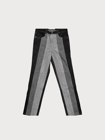 Men's Reworked Striped Flared Jeans