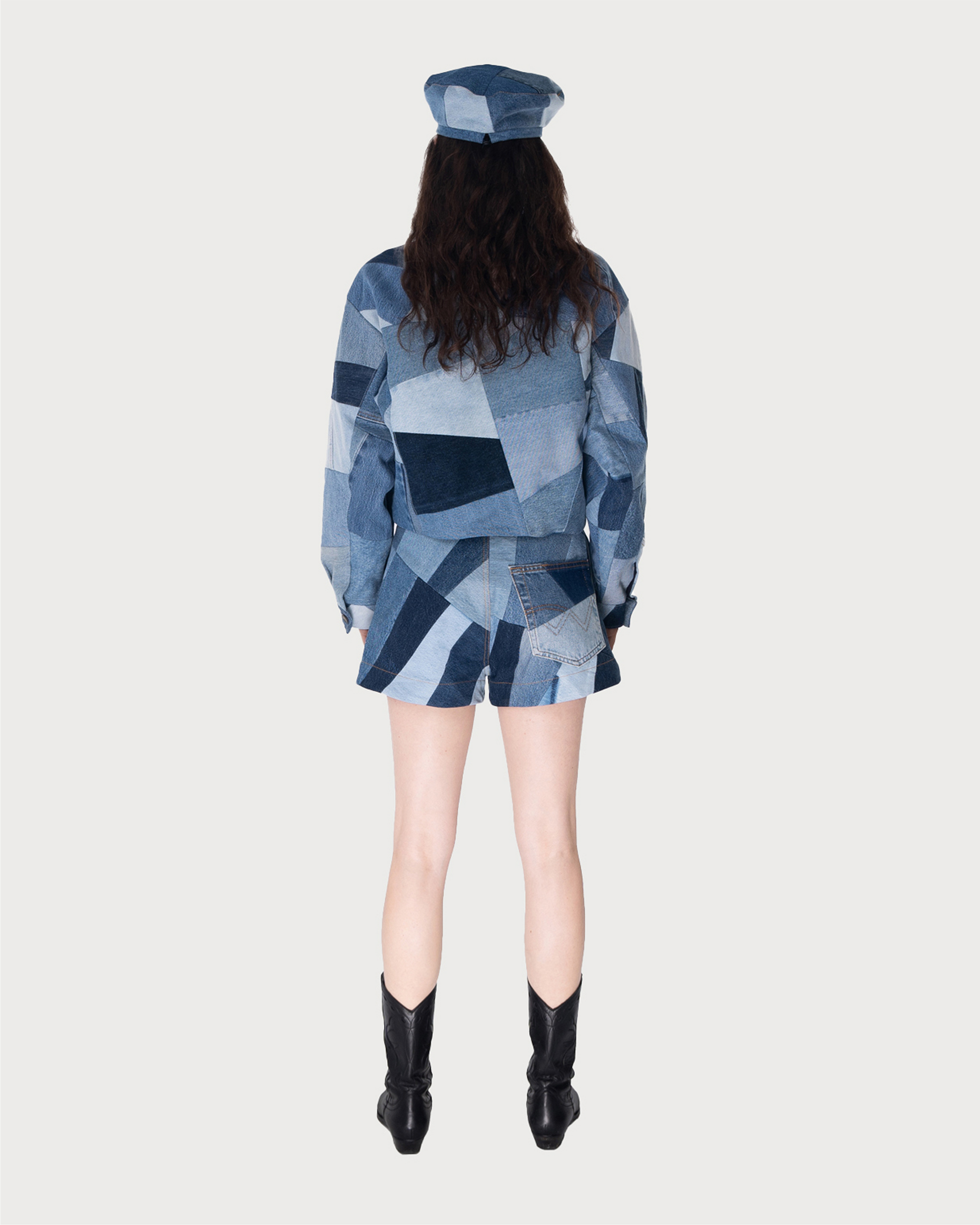 Buy Patchwork Shorts – Bottoms by Ksenia Schnaider | Ethical & Sustainable Fashion
