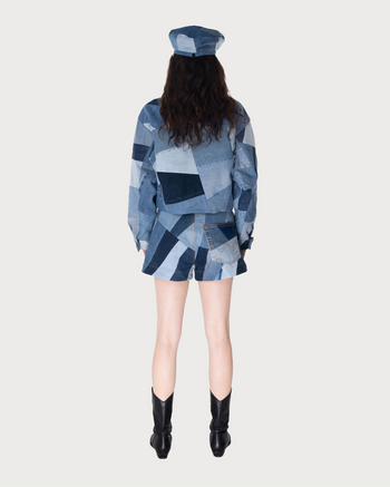 Buy Patchwork Shorts – Bottoms by Ksenia Schnaider | Ethical & Sustainable Fashion