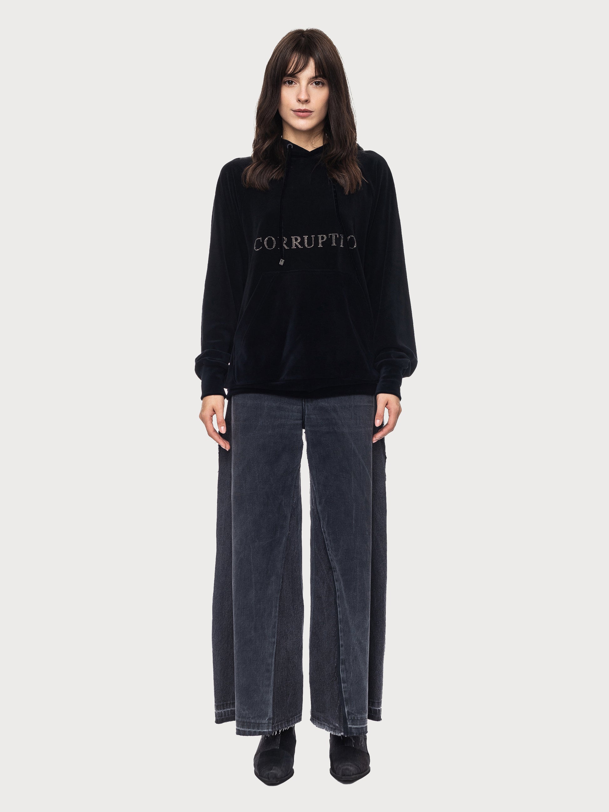 Buy Velour Сorruption Hoodie – Tops by Ksenia Schnaider | Ethical & Sustainable Fashion
