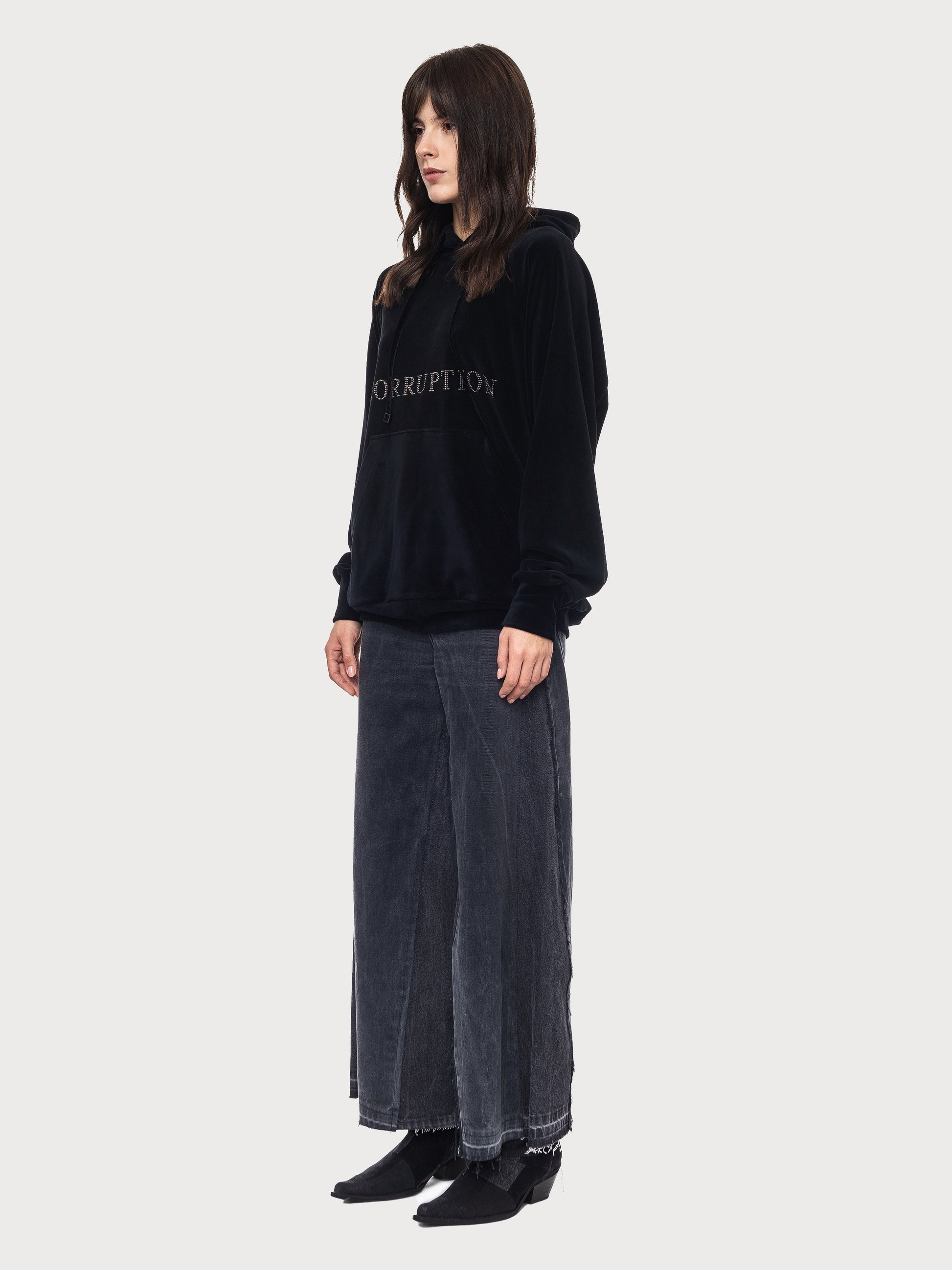 Buy Velour Сorruption Hoodie – Tops by Ksenia Schnaider | Ethical & Sustainable Fashion