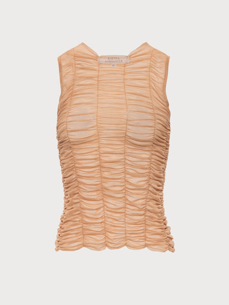 Mesh Drape Tank Top - KSENIASCHNAIDER