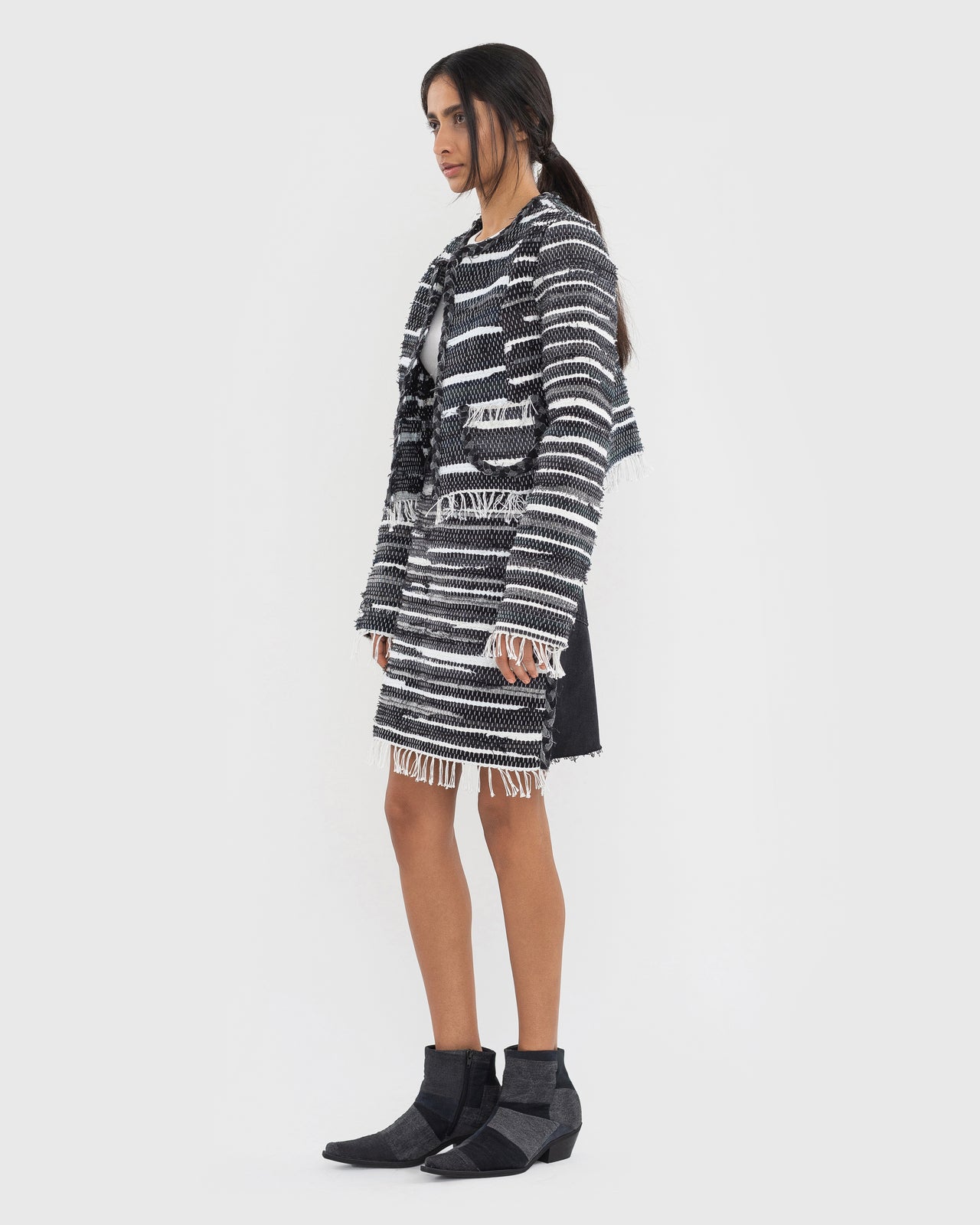 Buy Zero-Waste Jacket in Rug Technique – Outerwear by Ksenia Schnaider | Ethical & Sustainable Fashion