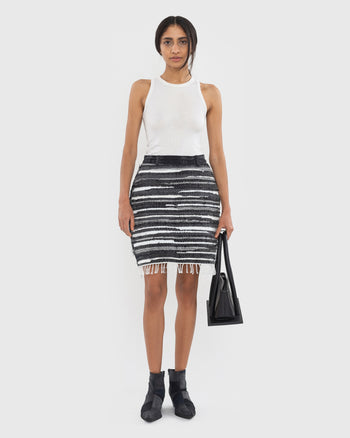 Buy Zero-Waste Skirt in Rug Technique – Bottoms by Ksenia Schnaider | Ethical & Sustainable Fashion