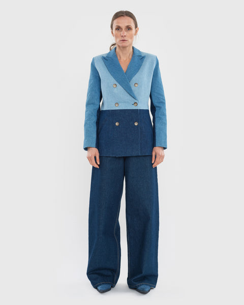 Reworked Denim Blazer - KSENIASCHNAIDER