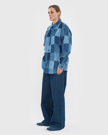 Buy Denim Fabric Swatches Shirt – Tops by Ksenia Schnaider | Ethical & Sustainable Fashion