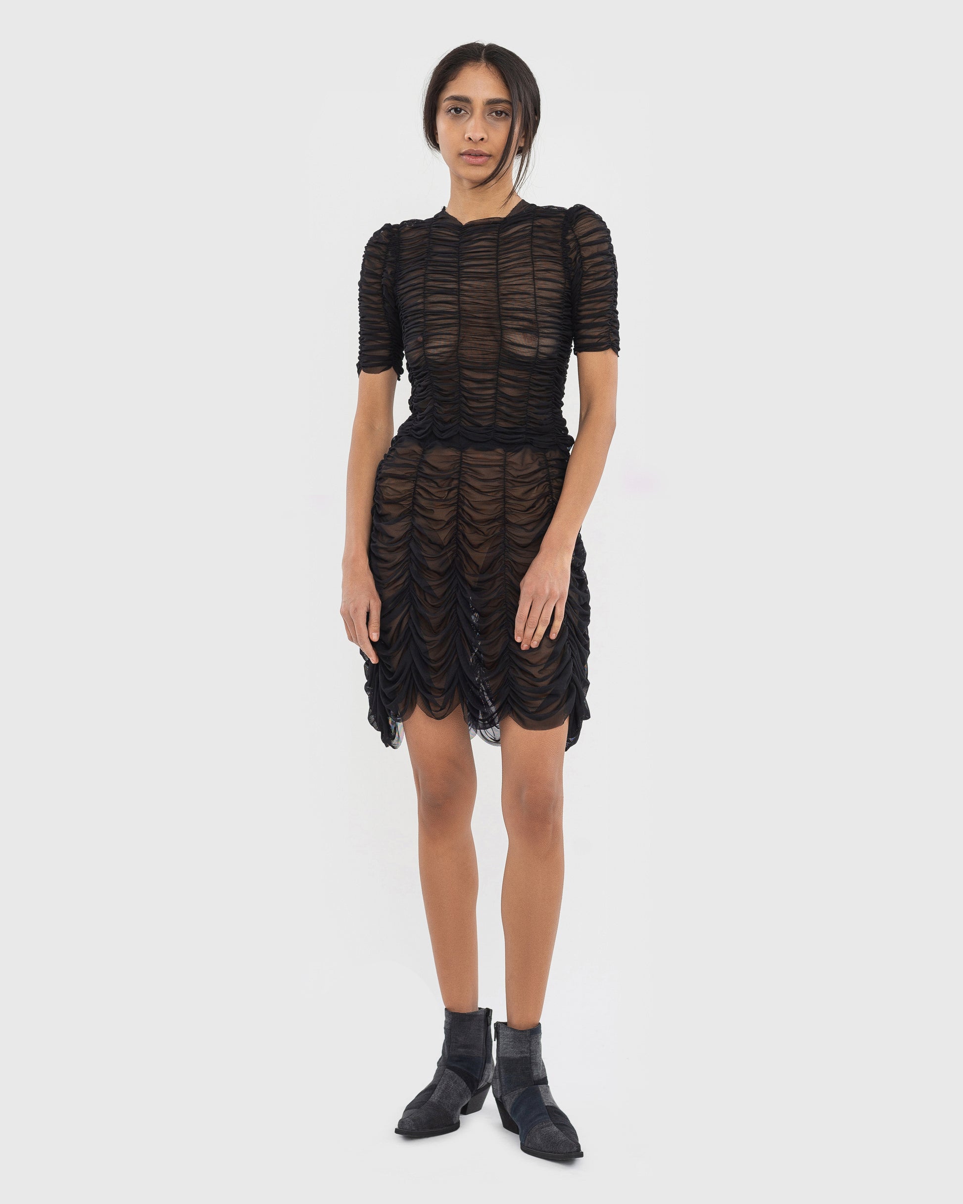 Buy Mesh Drape Skirt – Bottoms by Ksenia Schnaider | Ethical & Sustainable Fashion