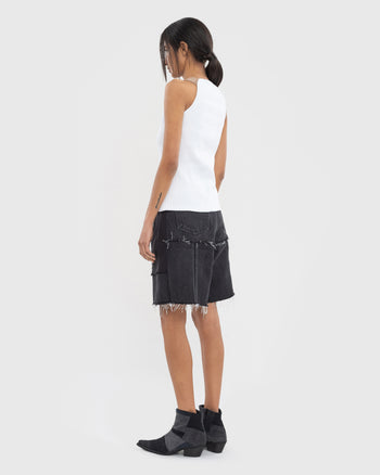 Buy Reworked Long Shorts – Bottoms by Ksenia Schnaider | Ethical & Sustainable Fashion