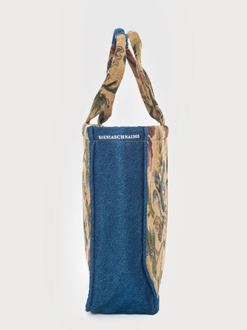 Denim Floral Tote Bag