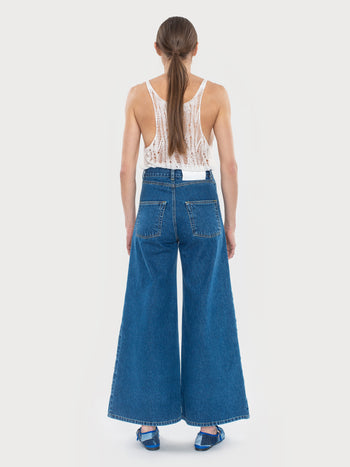 Ladder Quilted Cone Jeans