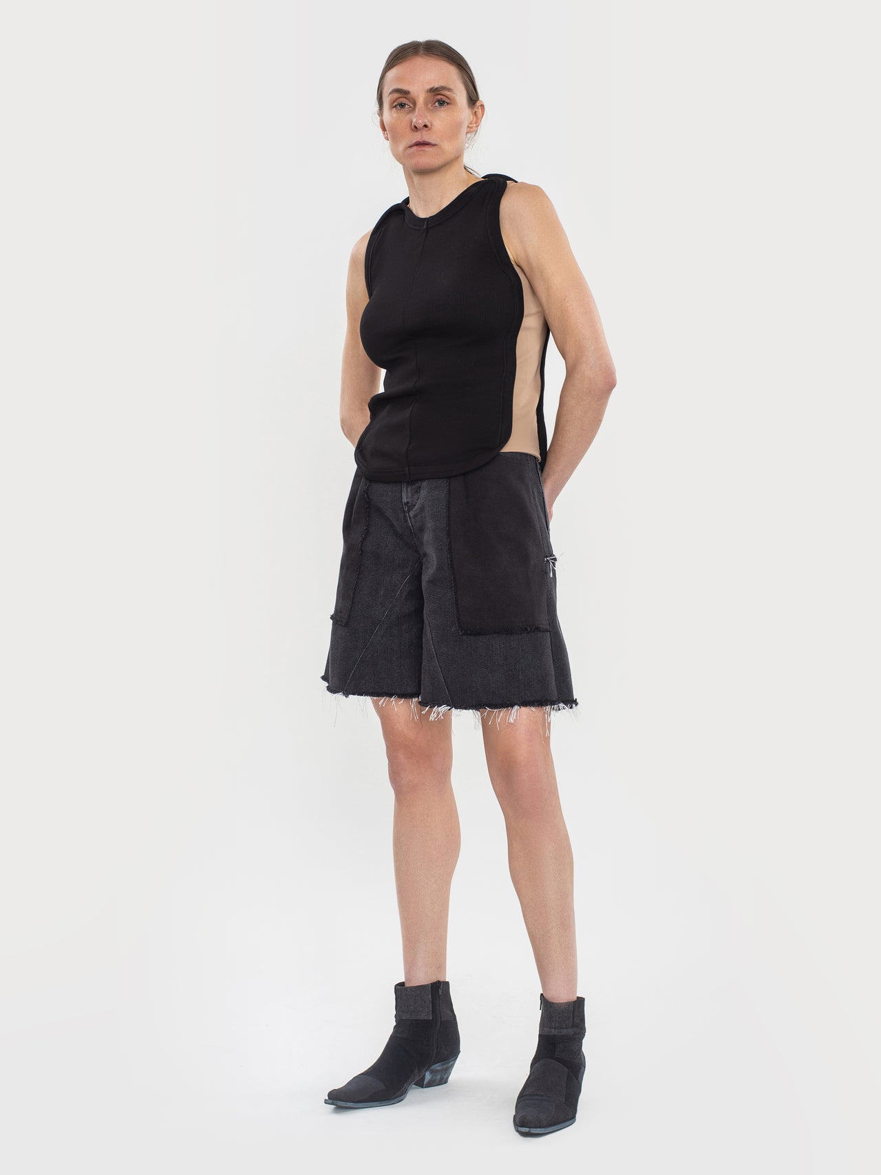 Tank Top with Nude Side Panels