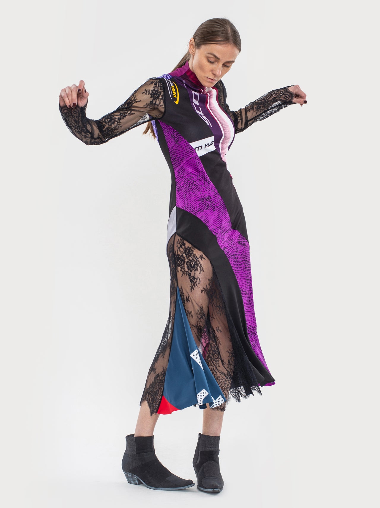 Buy Reworked Sportwear Spiral Midi Dress – Dresses by Ksenia Schnaider | Ethical & Sustainable Fashion