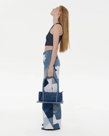 Buy Navy Blue Crop Top – Tops by Ksenia Schnaider | Ethical & Sustainable Fashion