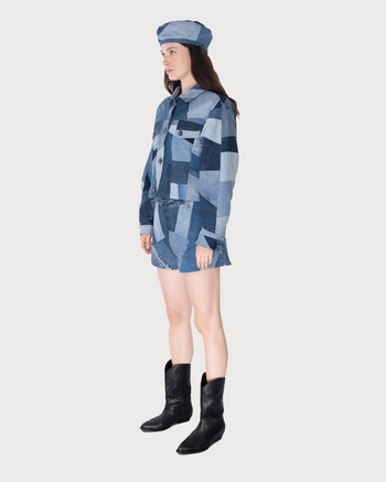 Buy Patchwork Shorts – Bottoms by Ksenia Schnaider | Ethical & Sustainable Fashion