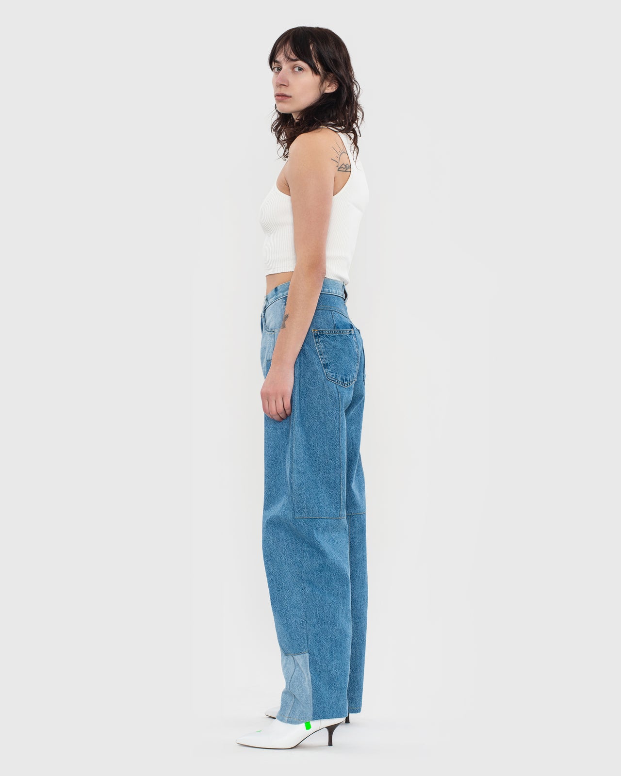 Buy Reworked Fortune Cookie Jeans – Bottoms by Ksenia Schnaider | Ethical & Sustainable Fashion