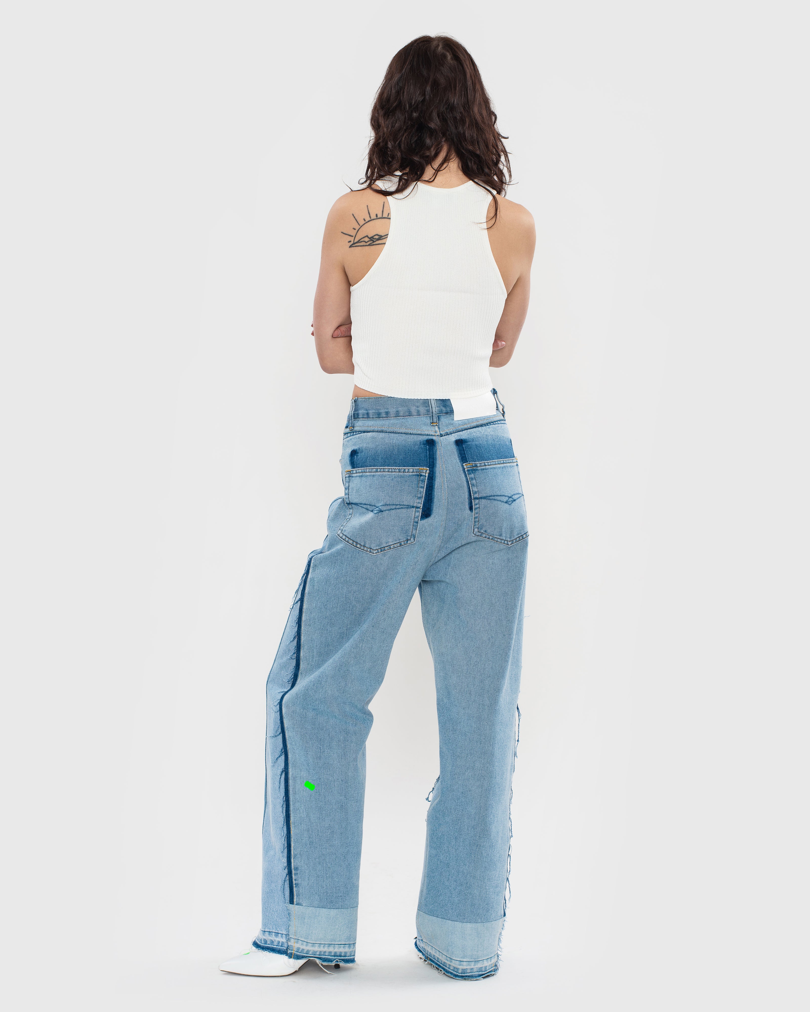 Reworked Denim Wide Jeans - KSENIASCHNAIDER