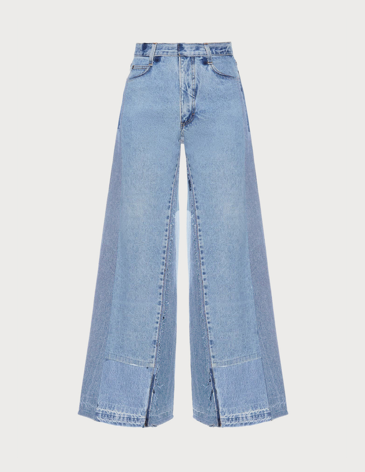 Buy Reworked Patchwork Wide Jeans – Bottoms by Ksenia Schnaider | Ethical & Sustainable Fashion