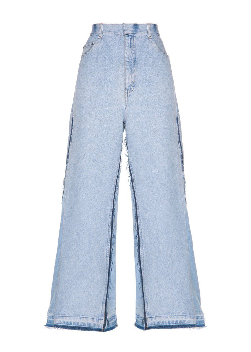 Blue Reworked Wide Jeans image