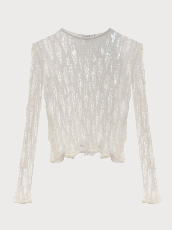Buy Distressed Knitted Long Sleeve Sweater – Tops by Ksenia Schnaider | Ethical & Sustainable Fashion