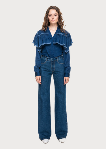 Buy Flare Jeans – Bottoms by Ksenia Schnaider | Ethical & Sustainable Fashion