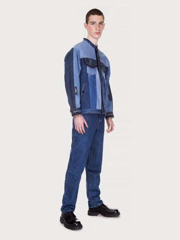 Buy Reworked Denim Jacket – Outerwear by Ksenia Schnaider | Ethical & Sustainable Fashion