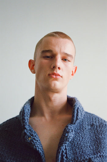 Hand Knitted Denim Jacket