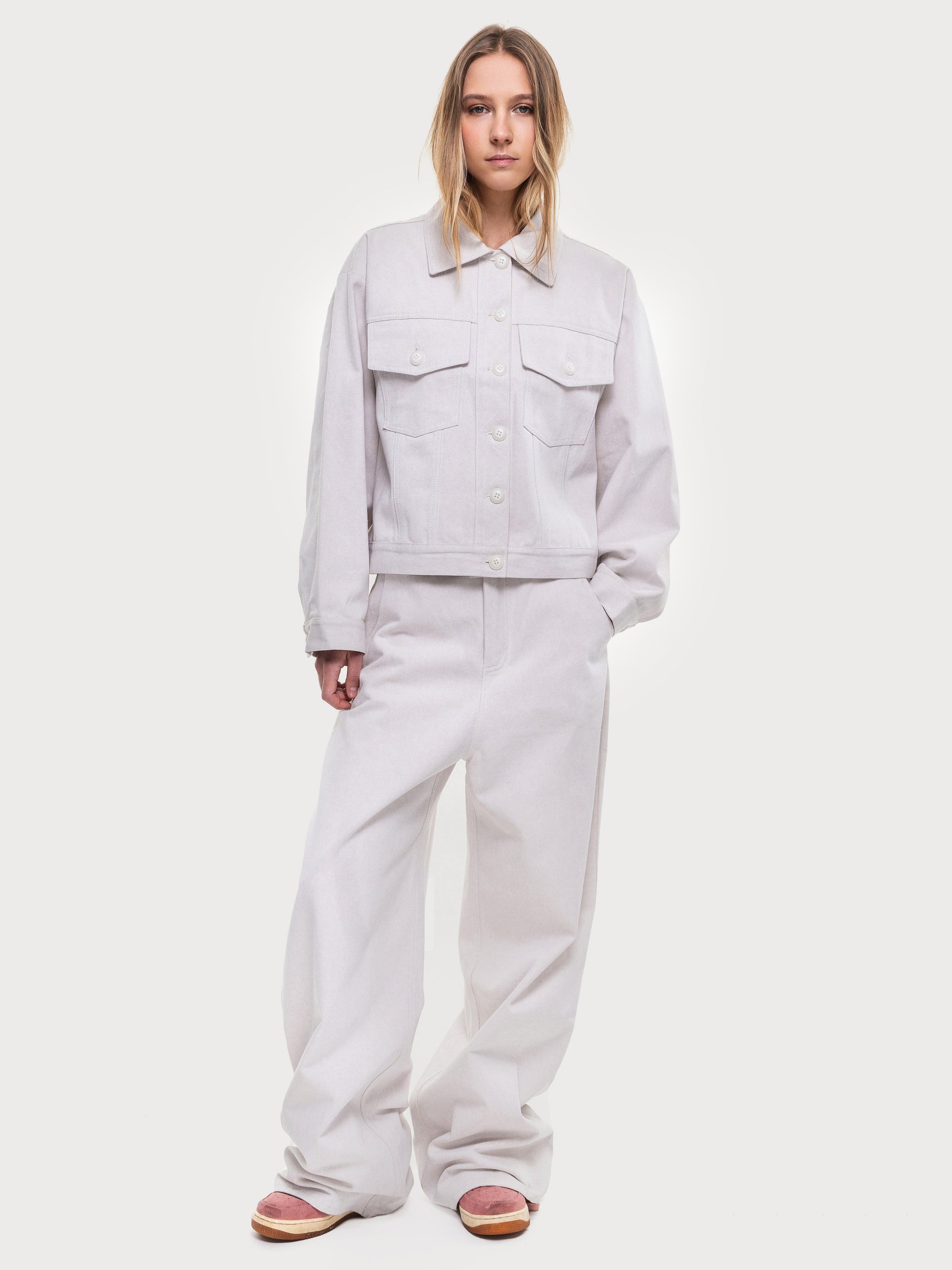 Buy Denim Uniform Jacket – Tops by Ksenia Schnaider | Ethical & Sustainable Fashion