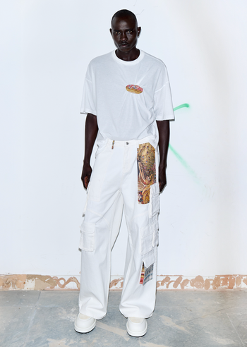 Men's Tapestry Patchwork Cargo Jeans