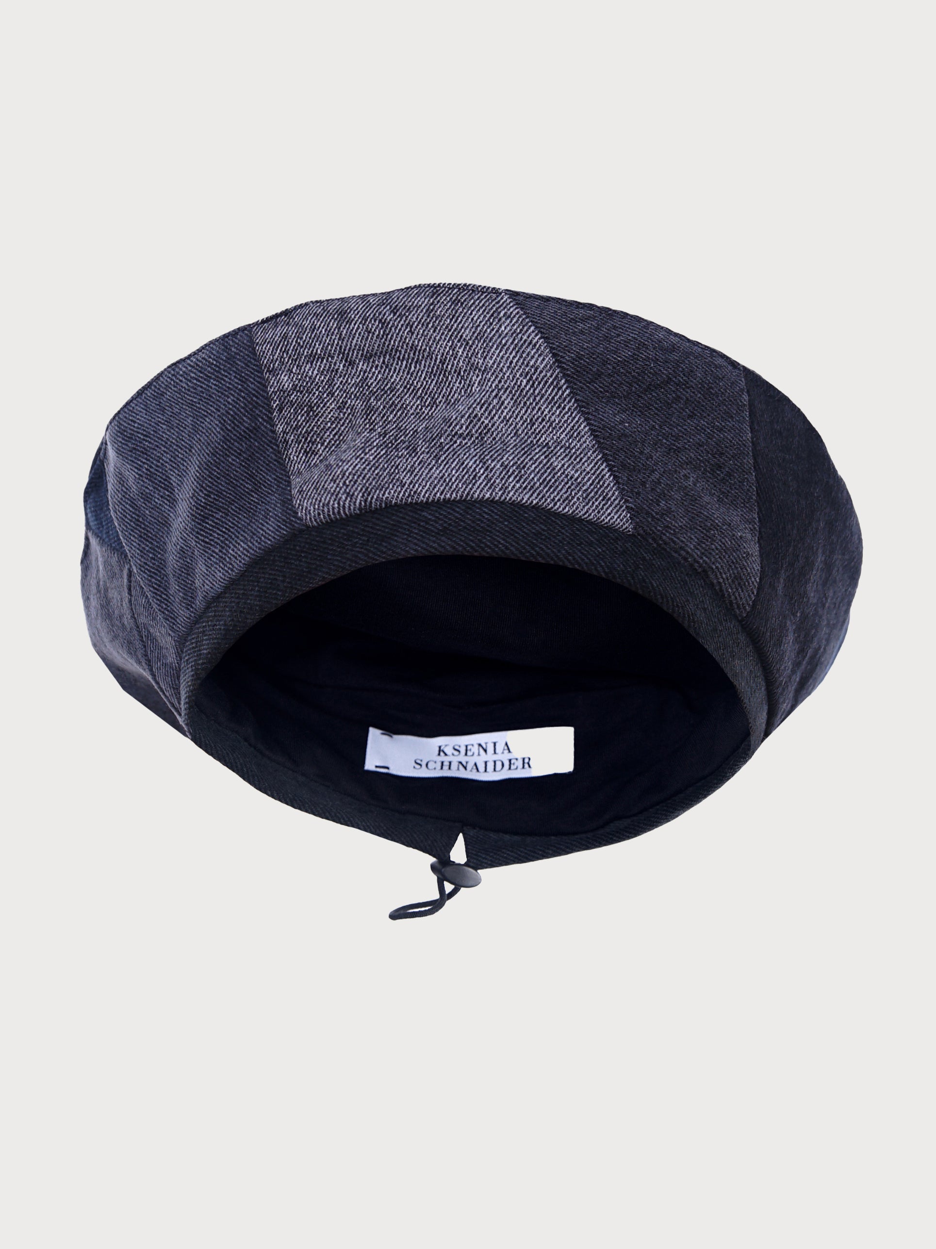 Buy Reworked Mixed Black Beret – Accessories by Ksenia Schnaider | Ethical & Sustainable Fashion
