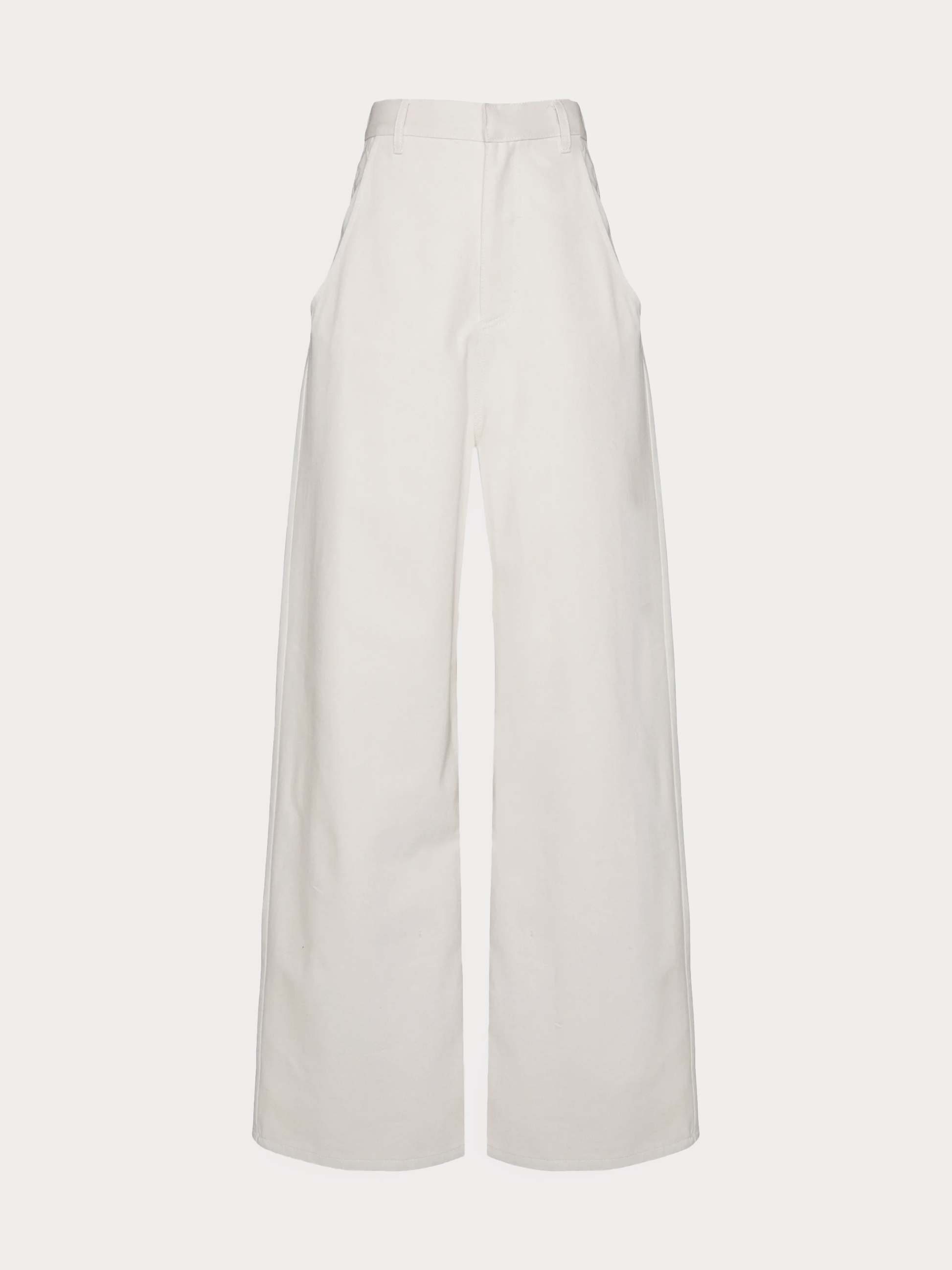 Buy White Wide Jeans – Bottoms by Ksenia Schnaider | Ethical & Sustainable Fashion