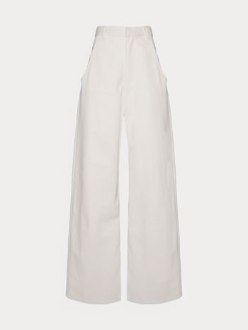 Buy White Wide Jeans – Bottoms by Ksenia Schnaider | Ethical & Sustainable Fashion