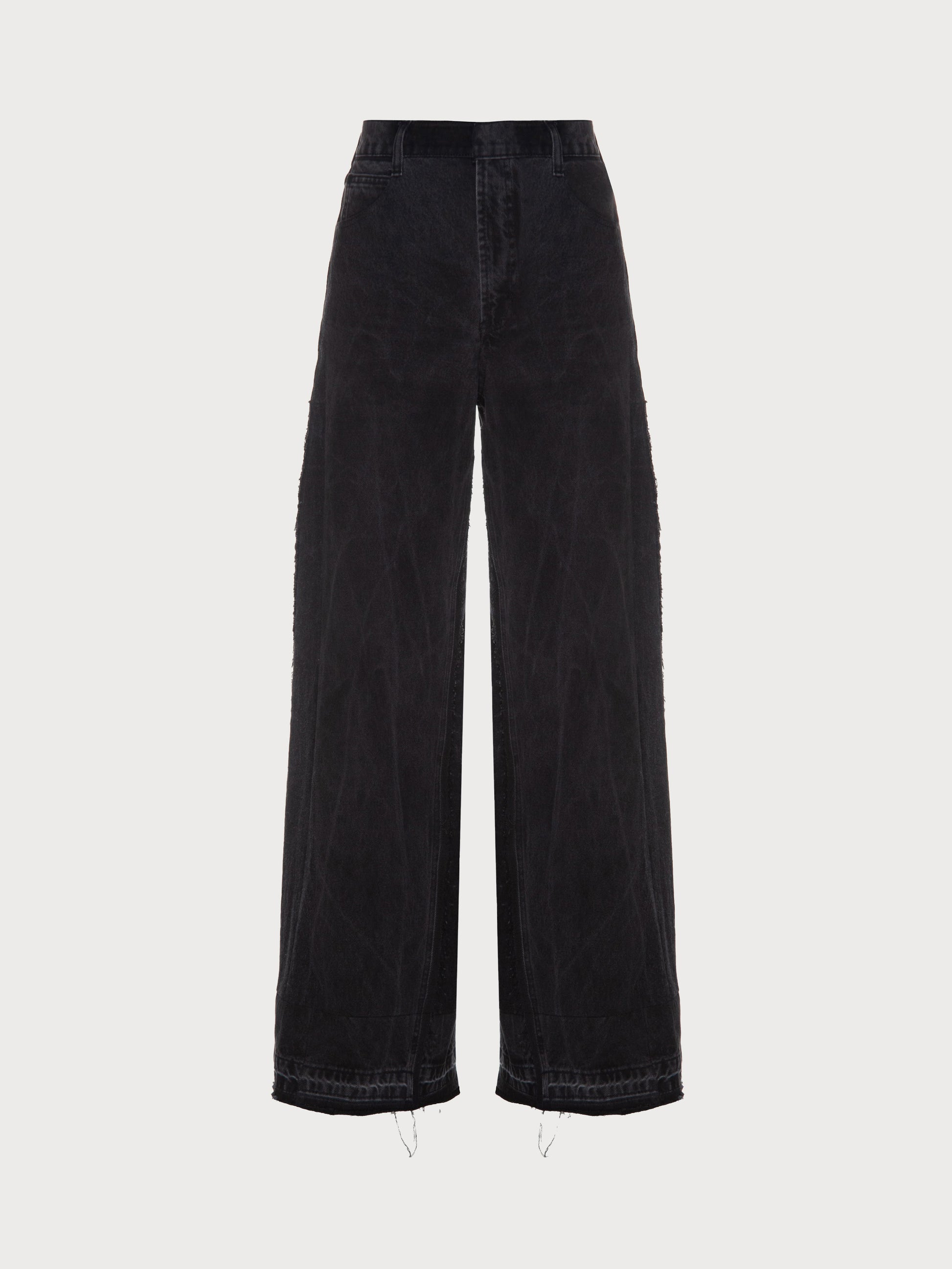 Buy Black Reworked Wide Jeans – Bottoms by Ksenia Schnaider | Ethical & Sustainable Fashion