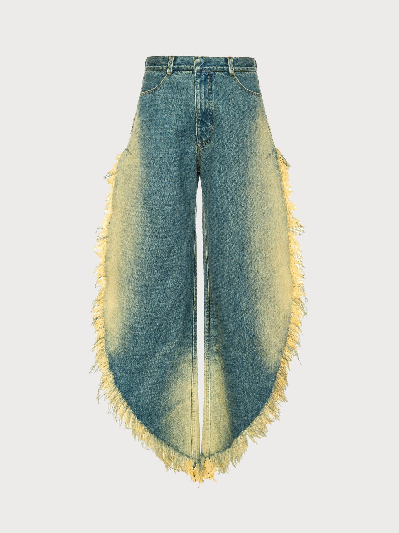 Buy Wide Jeans with Side Splits with Rust Wash – Bottoms by Ksenia Schnaider | Ethical & Sustainable Fashion