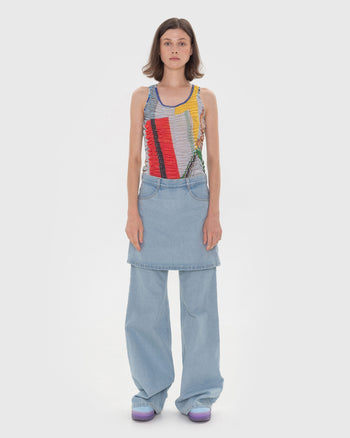 Draped Mosaic Tank Top