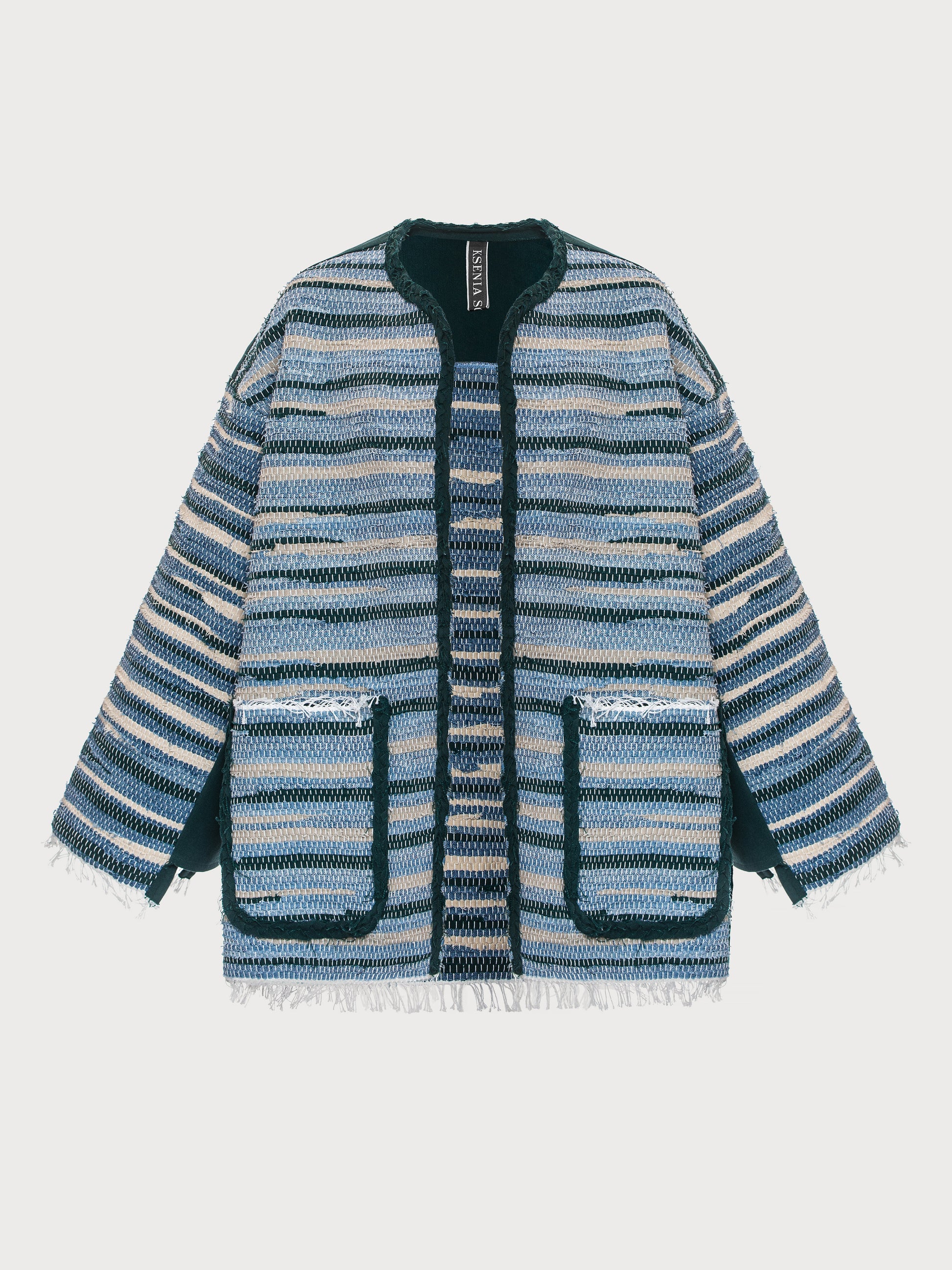 Buy Hand-crafted Zero Waste Poncho (Template Test) – Outerwear by Ksenia Schnaider | Ethical & Sustainable Fashion