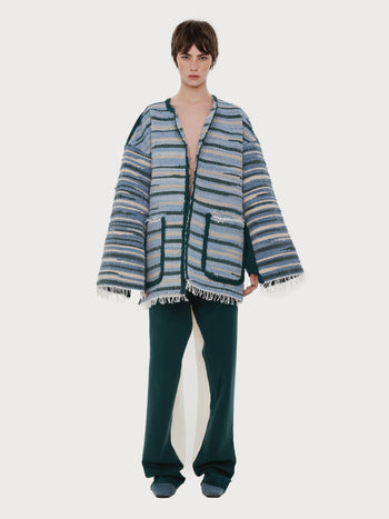 Buy Hand-crafted Zero Waste Poncho (Template Test) – Outerwear by Ksenia Schnaider | Ethical & Sustainable Fashion