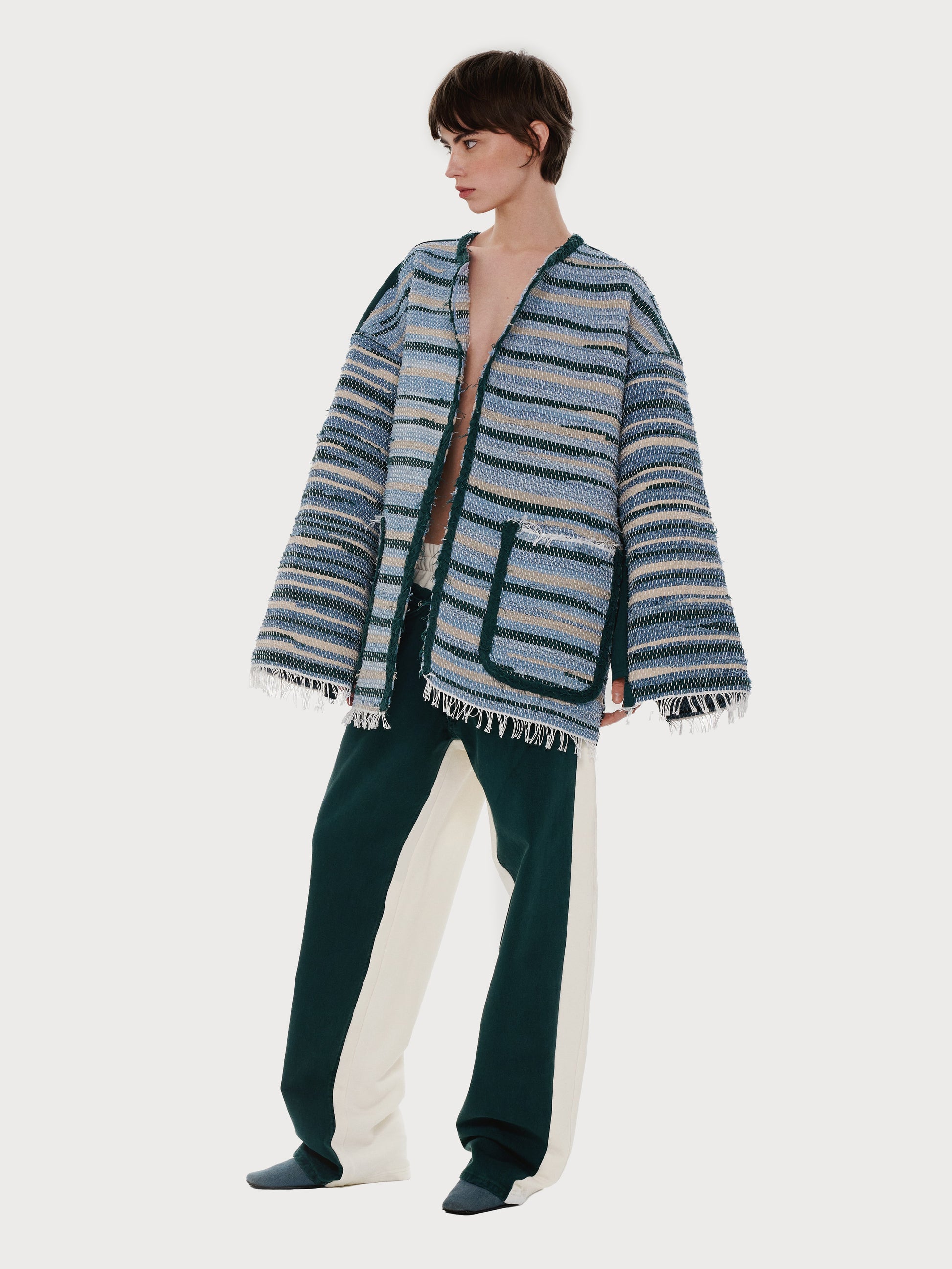 Buy Hand-crafted Zero Waste Poncho (Template Test) – Outerwear by Ksenia Schnaider | Ethical & Sustainable Fashion