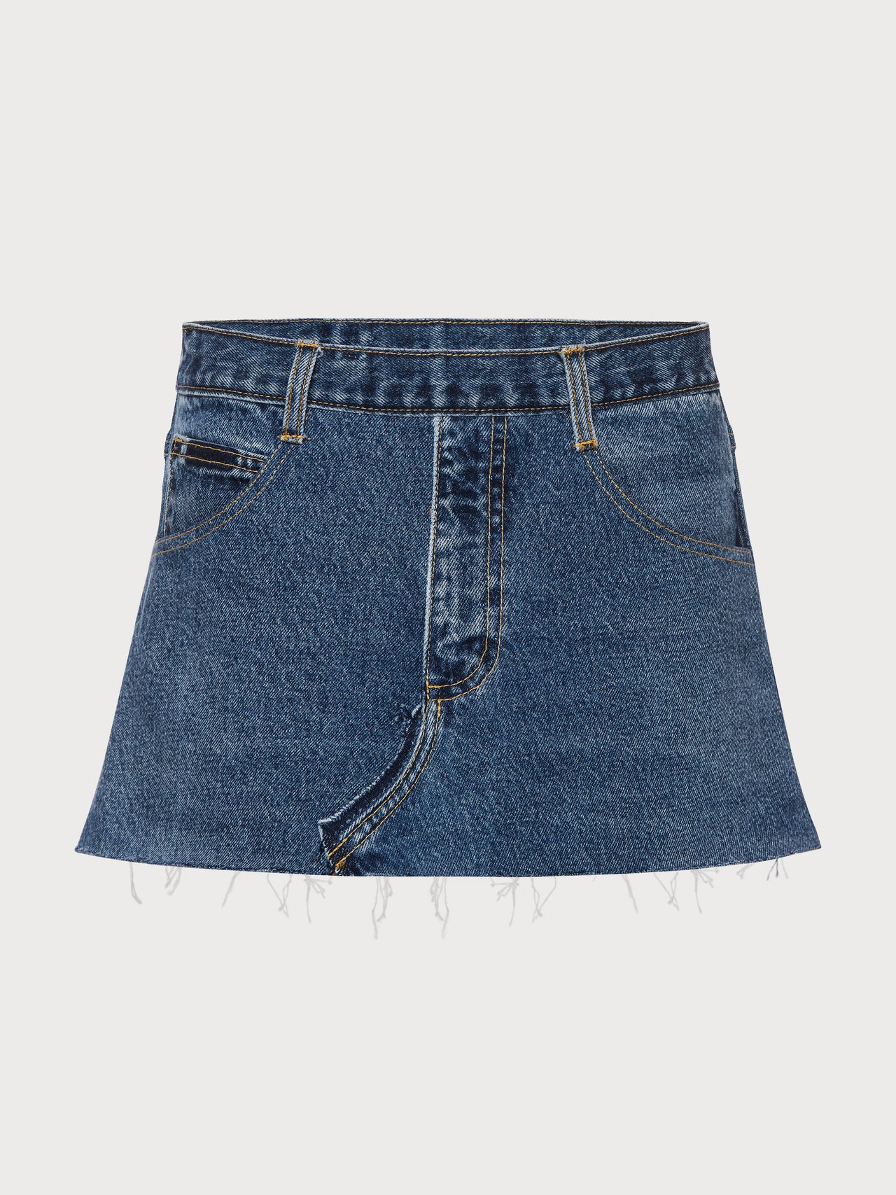 Buy Reworked Denim Skort – Bottoms by Ksenia Schnaider | Ethical & Sustainable Fashion