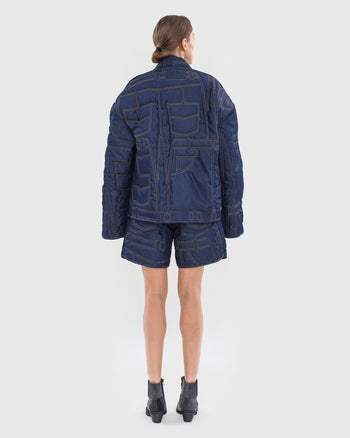 Quilted Denim Jacket