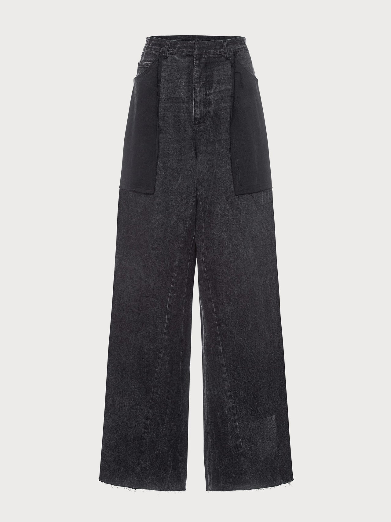 Buy Reworked Jeans with Contrast Pockets – Bottoms by Ksenia Schnaider | Ethical & Sustainable Fashion