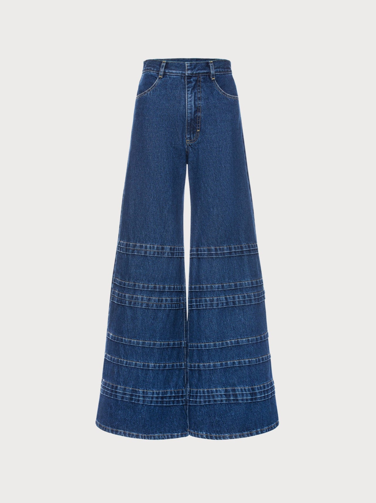 Buy Ladder Quilted Cone Jeans – Bottoms by Ksenia Schnaider | Ethical & Sustainable Fashion
