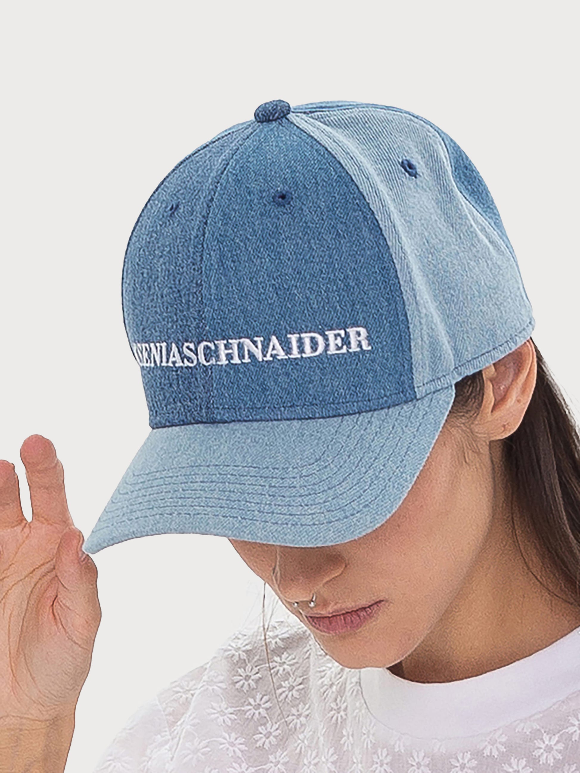 Buy Reworked Denim Cap – Accessories by Ksenia Schnaider | Ethical & Sustainable Fashion