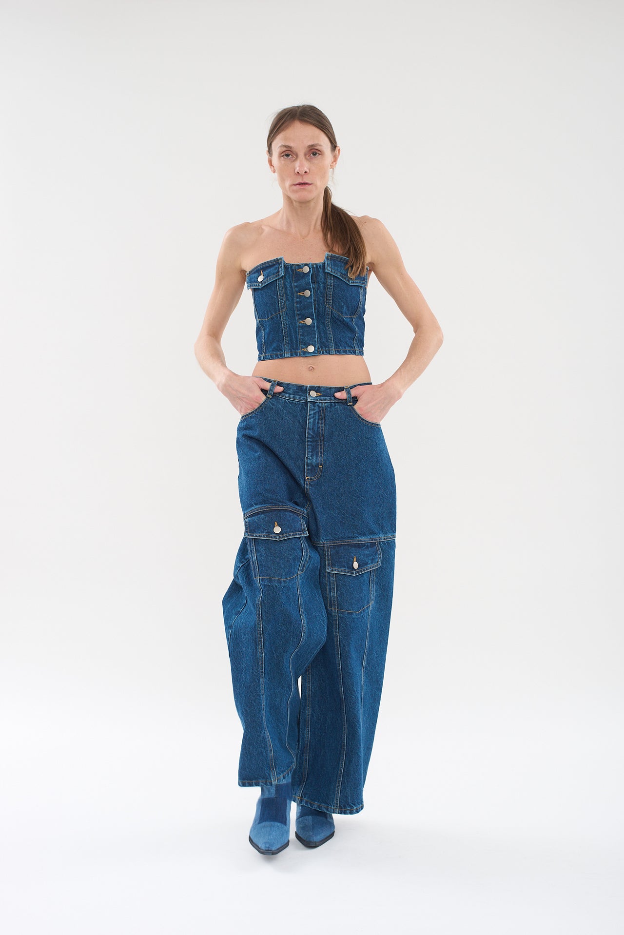 Facing Denim Top